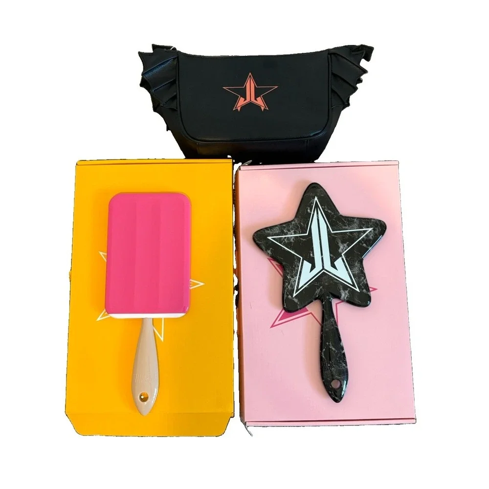 Lot 3 JEFFREE STAR COSMETICS Handheld MakeUp Collectible Mirrors & Bag Popsicle